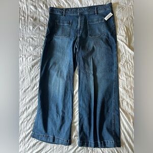Old Navy Extra High Waisted Trouser Wide Leg Jeans